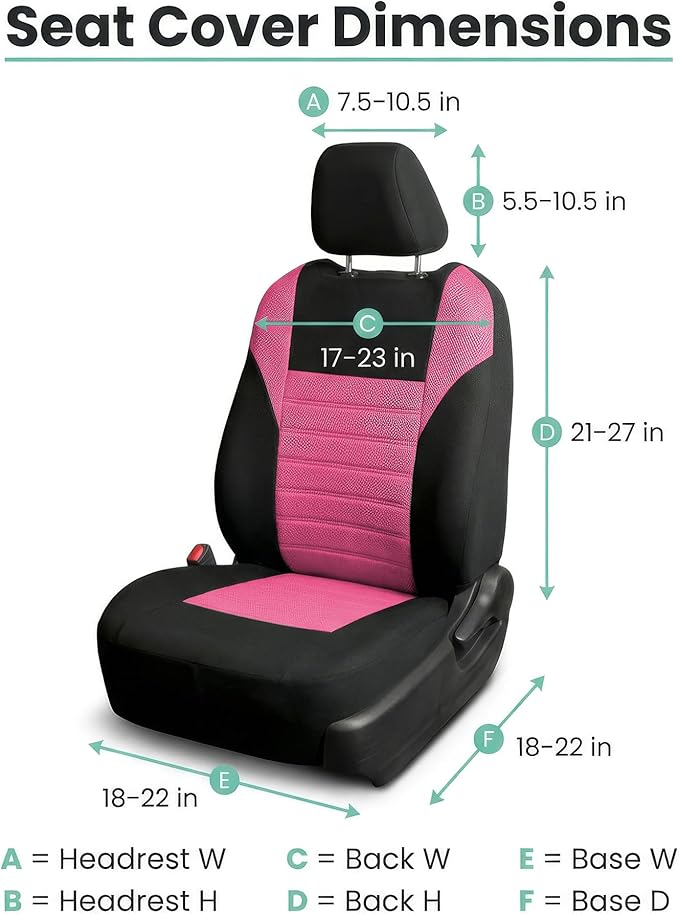 FH Group Automotive Car Seat Covers Front Set Premium 3D Air Mesh Front Seat Covers, Airbag Compatible Universal Fit Interior