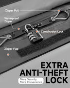 Car Rooftop Cargo Carrier Bag 30 Cubic Feet, Soft-Shell Luggage Cargo Bag Waterproof Bag, Include 2 Reinforced Straps, 6 Door Hooks, Anti-Slip Mat, Luggage Lock
