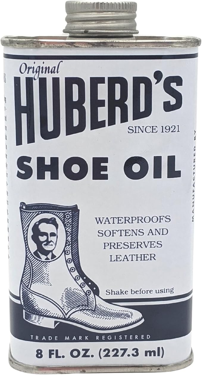 Huberd's Shoe Oil – Leather Conditioner & Waterproofer for Boots, Shoes & Leather Gear. Easy Pour Formula Softens & Protects 