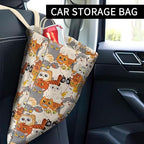 Car Trash Can, Cute Car Trash Bag, Hanging Car Organizer and Storage Bag, Trash Bin for Car Accessories, Vehicle, Travelling, Camping Cute Colorful Cats