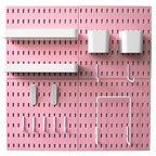 Pegboard Combination Kit for Wall Organizer, Wall Mounted Peg Board Kits for Kitchen, Bedroom, Office, &Bathroom, 4 Pieces Bl