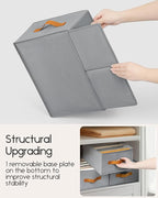 Homsorout Closet Organizers and Storage - Fabric Clothes Organizer with Handles, Foldable Jeans Organizer for Clothes, Drawer