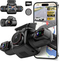 PRUVEEO 360 Degree View 4 Channel Dash Cam Front and Rear Inside Left Right, Dash Camera for Cars with CPL, Built-in GPS WiFi