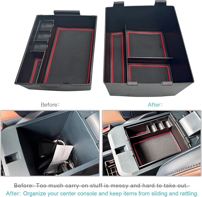 CDEFG for 2022-2026 Maverick Center Console Organizer Tray 2022 2023 2024 2025 2026 Ford Maverick Armrest Trays Storage Box C