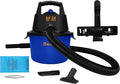 Koblenz WD-2.5L Portable Wet Dry Vacuum, 2.5-Gallon 2.5 PHP Suction Plus Blower Vacuum Cleaner for Liquids, Dust, Pet Hairs, 