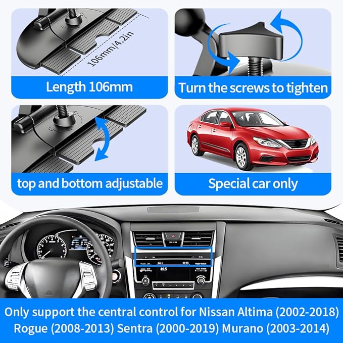 Car Phone Mount Holder For Nissan Altima 2002-2018，Rogue 2008-2013，Sentra 2000-2019，Murano 2003-2014 Auto Accessories Navigation Bracket Interior CD Slot Mount Decoration dash board Mobile Cell case