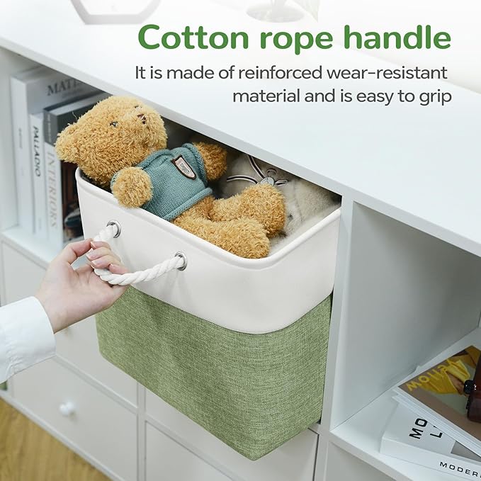 13 x 13 Inch Cube Storage Bins, 6 Pack Fabric Storage Basket with Handles, Foldable Boxes Organizer for Shelf Baskets for Hom