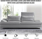 Gray Leather Recoloring Balm,Leather Couch Scratch/Stain Remover,Leather Repair kit for Vinyl Furniture and Car Interior,Leat