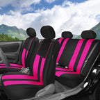 FH Group Car Seat Cover Full Set Striking Striped Car Seat Covers with Front Seat Covers and Rear Split Bench, Universal Fit 