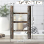 Cinnvoice 2 Pcs Wooden Tea Towel Ladder Rustic Hand Towel Stand Rack Mini Countertop Towel Stand Farmhouse Wood Counter Towel