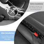 2PCS Bling Car Seat Gap Filler, Sparkling Rhinestone Side Seat Gap Blocker Stop Things from Dropping, Soft Foam Car Truck Filler Blocker Fill The Gaps Between Seats and Console (Black)