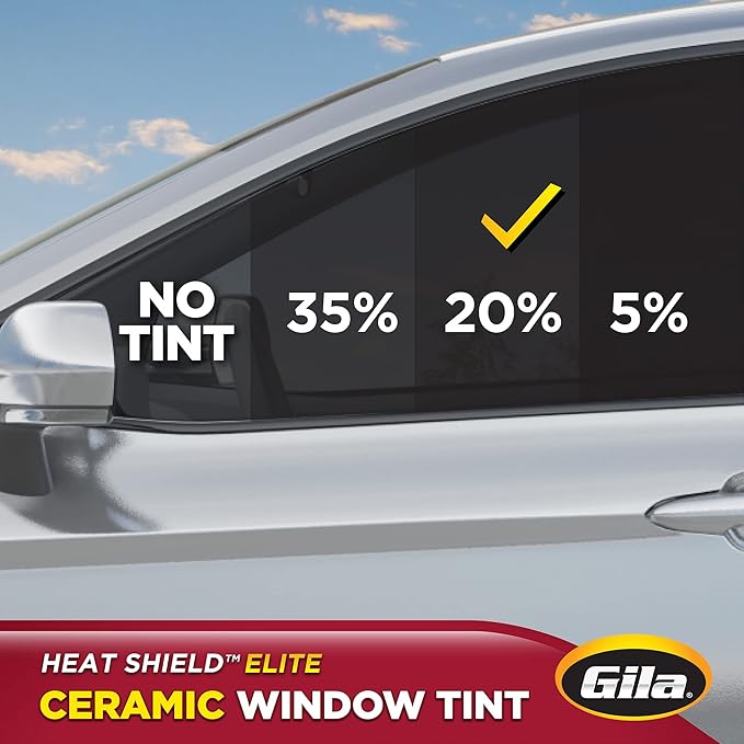 Gila®Heat Shield Elite™ Truck & SUV 20% VLT Automotive Ceramic Window Tint DIY Advanced Heat Control Glare Control 2.5ft x 10ft (30in x 120in)