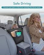 FLORICH Hanging Organizer Storage Between Seats, Premium Leather Headrest Hanging Storage Bag Front Seats, Barrier of Backseat Pet Kids