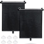 Sfee Car Window Shade for Side Windows, 2 Pack Sun Shade Retractable for Car Blocks Heat and UV Rays Glare Protection Roller Sunshade Visor for Baby, Kids, Pets, Passengers