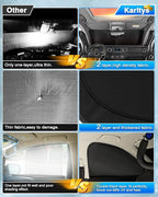 Karltys 3PCS Windshield Sun Shade for 2013-2017 Subaru Crosstrek, Reflective Front and Side Window Sunshade Cover Custom Fit Crosstrek, Foldable Sun Visor Protector Blocks Heat UV Rays