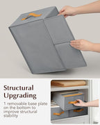Homsorout Clothes Organizers and Storage - 4/5/7 Grids Fabric Jeans Organizer with Handles, Foldable Closet Organizers Divide