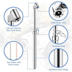 Yunsailing 20 Pcs 10 Pcs Dual Head Tire Pressure Gauge Heavy Duty Truck Tires Air Pressures Gauges with Hook Range 10-150psi, 0.7-10.3bar for Semi Trucks Car Bus Rv Van (Silver)