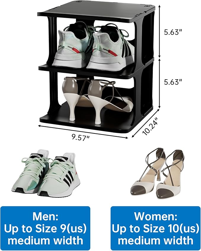 HAIXIN Vertical Narrow Tall Shoe Rack for Front Door Entrance, 7-Tier Sturdy Stackable Shoe Rack Organizer for Closet Entrywa