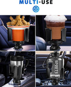 IPOW 2Pack Car Cup Holder Expander with Adjustable Holder & Base, Compatible with Yeti Ramblers, Hydro Flasks Most Coffee Mug