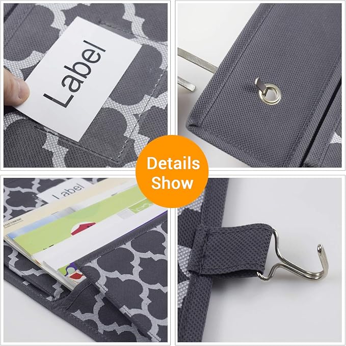 homyfort Over the Door File Organizer, Hanging File Folders, Wall Organizers and Storage for Mail, Magazine, Notebooks, Plann