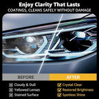 Headlight Restoration Kit, 3-Step Headlight Cleaner Wipes, Removes Yellowing, Oxidation & Cloudiness, Restores Clarity with U