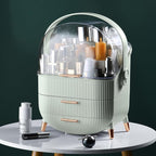 CANITORON Makeup Organizer,Skincare Organizer with 2 Drawers and Transparent Cover,Cosmetic Display Case for Vanity Organizer