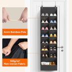 Lifewit 8 Tier Over the Door Shoe Organizer with 15 Large Deep Pockets, Fabric Hanging Shoes Shelf for Closet, Dorm Storage, 