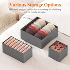 Lifewit Drawer Organizer Clothes for Closet 32 Pack, 3 Sizes Underwear Wardrobe Drawer Dividers, Fabric Foldable Dresser Stor