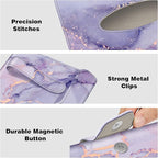 CaseBot Car Visor Tissue Holder, Sun Visor Napkin Holder, Mask Holder for Car, PU Leather Backseat Tissue Box for Car Truck SUV, Lilac Marble