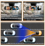 Rear View Mirror, Chrome Anti-glare Panoramic Rear Mirrors Universal 10 Inch Convex Car Interior Clip on Extra Big Wide Angle Rearview Mirror Extender to Reduce Blind Spot for Car SUV