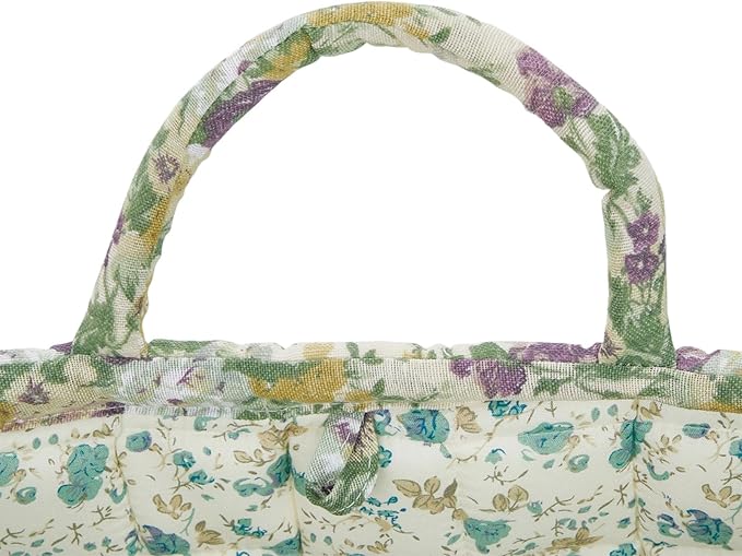 Boho Fabric Storage Basket, Large Capacity Laundry Basket, 12.2'' x 10.23'' x 10.23'' Collapsible Laundry Hamper with Easy Ca