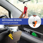 PIFOOG 12 Pcs Car Window Breaker Keychain Tool Seatbelt Cutter 3 in 1 Emergency Escape Tools Glass Breakers Seat Belt Cutters