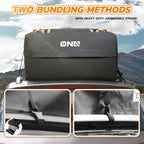 DNA Motoring Car Rooftop Waterproof Bag, 17 Cubic Feet Waterproof Car Roof Luggage Bag, Heavy Duty Car Roof Cargo Carrier Bag, Car Roof Bag, w/ 4 Reinforced Straps, TOOLS-00422