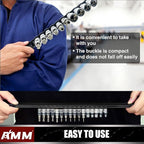 AMM 6-Piece Socket Organizer，1/4 inch Drive ABS Tools-Socket Holder，Heavy Duty Socket Racks，Premium Quality Socket Clip Rail 