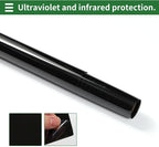 Motoforti Nano Ceramic Car Window Tint Film VLT 18% IRR 48% UVR 93% Chrome Gray 14.76 ft x 35.43 Inch Privacy Film 2mil PET 1 Pc