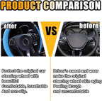Bling Soft Leather Steering Wheel Cover, 15 Inch Colorful Rhinestones Auto Elastic Protector with Crystal Diamond for Women G