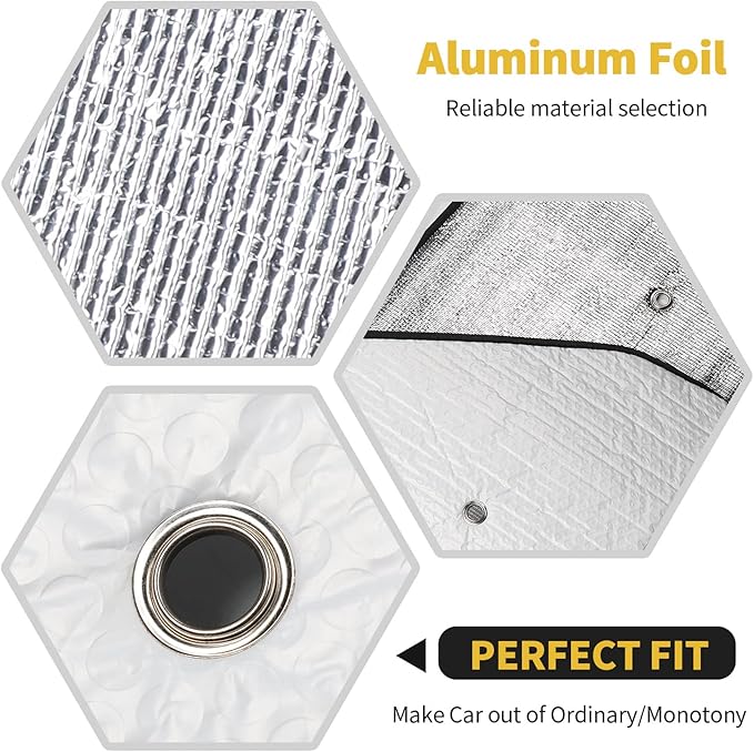 Windshield Sunshade Sun Shade Heat Shield Window Sun Visor Mat for Ford Bronco 2 Door 2021 2022 2023,6PCS