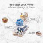 madesmart 2 Tier Organizer, Under Cabinet Storage with Pull Out Sliding Drawers, for Cleaning Supplies, Undersink Storage, Sp