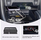 JDMCAR Upgraded Center Console Organizer Compatible with Toyota RAV4 2025 2024 2023 2022-2019 Interior Accessories, Armrest Storage Box, Dash Storage Tray(Not for New 10.5'' Multimedia Display)-3pcs