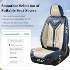 Coverado Car Seat Covers Full Set, Leather Seat Covers for Cars, Automotive Seat Covers Car Seat Protectors Car Accessories U