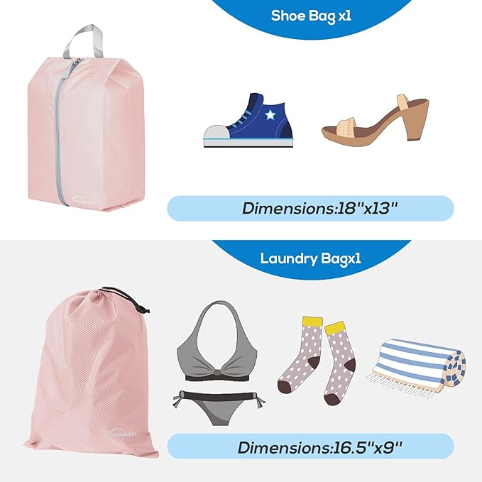 Compression Packing Cubes, 9 Set Packing Cubes for Travel Compression, Lightweight Compressible Package Organizer for Carry O