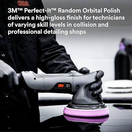 3M Perfect-It Random Orbital Polish, 34133, 1 Pint, Fast Cutting Polisher for Automotive Buffing & Polishing, High-Gloss Finish