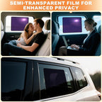 Car Window Shades - Static Cling Sun & Glare Blocker, Semi-Transparent Privacy Window Cover for Side & Rear Windows, Removable Tint for SUV Truck RV (15.75" x 13.78")
