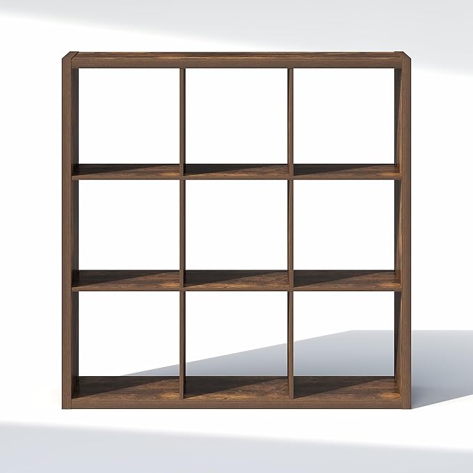 Furinno Cubic Closet Organizers and Storage, 9-Cube Closet Organizer, Open Shelf Closet Storage, Extra Thick Frame for Wardro