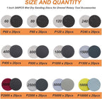 279PCS 1Inch Sanding Discs and Drum for Dremel Tool Accessories,60-10000 Grit Hook and Loop Sandpaper for Dremel Polishing Ki