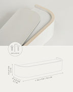 Kazai.® Key Holder 'Toke' | Minimalist Key Hook Design from Berlin | Modern Key Holder Wall Mount with Wooden Shelf | Key Rac