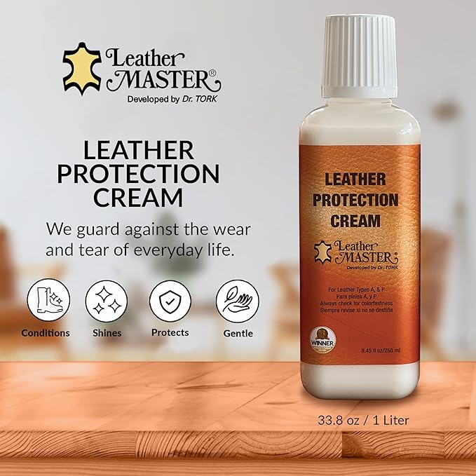 Leather Master Strong Leather Care Bundle - 250 ml Exceptional Leather Care Stain Remover, Protector and Polish Kit. Made to 