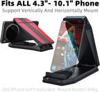 Mini Dashboard GPS Mount Holder Phone Tablet PC Navigation Holder for Garmin Nuvi Tomtom iPhone iPad Galaxy Yoga Android Fits 4.3"-10.1" GPS & Smartphone Friction Clamp Mount (Red)