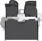 VIWIK Floor Mats Compatible for Ford F150 2015-2025 SuperCrew/Crew Cab for Ford F150 Car Mats All Weather Protection Custom Full Set Include 1st and 2nd Row, Automotive Floor Liner TPE Black 3PCS