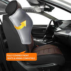 Car Seat Covers Full Set, 5 Seats Universal Leather Seat Covers for Cars, Waterproof Front and Rear Seat Cover, Breathable Au